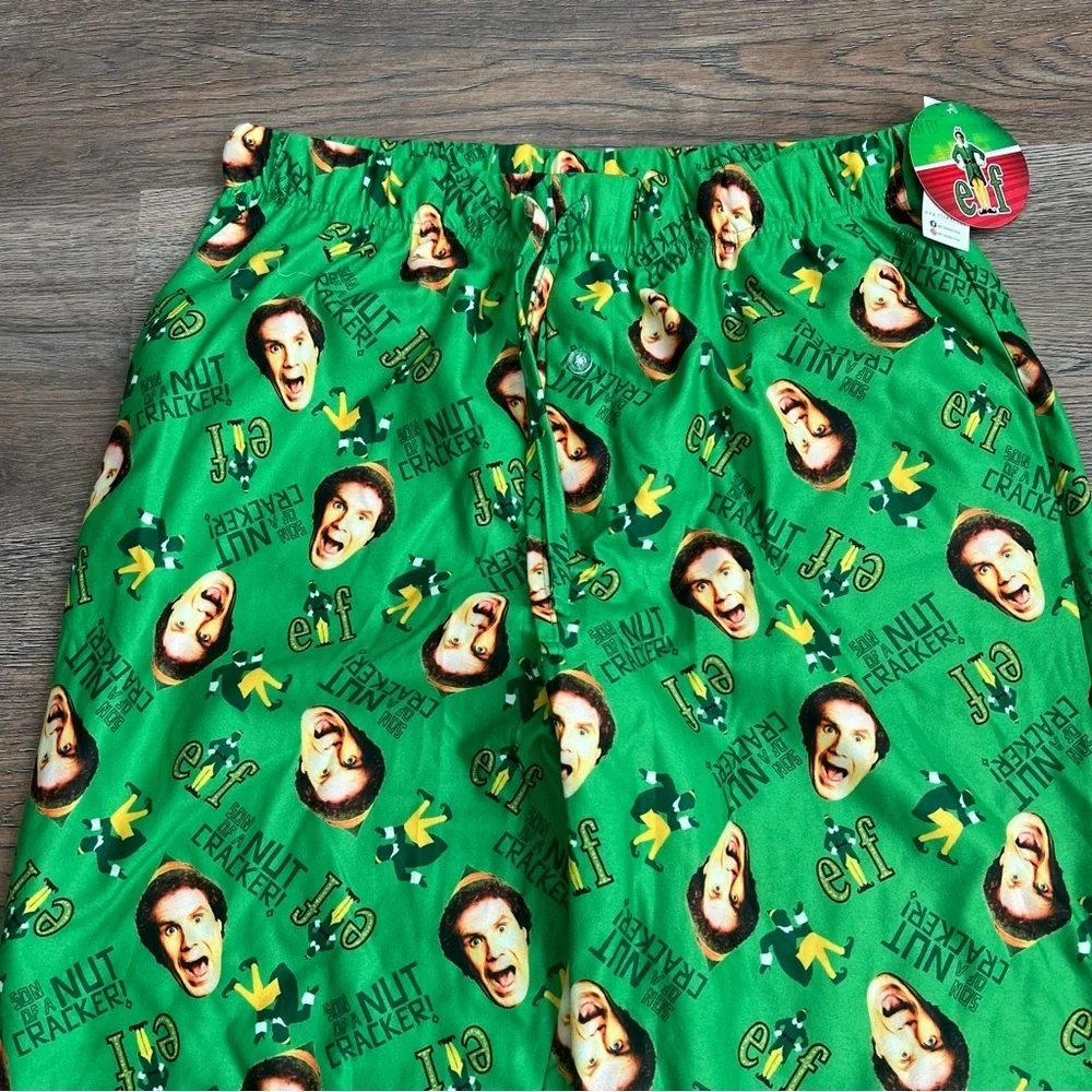 ❄️ Elf Movie Buddy the Elf Nutcracker Men’s Pajama Pants – Green Size Large